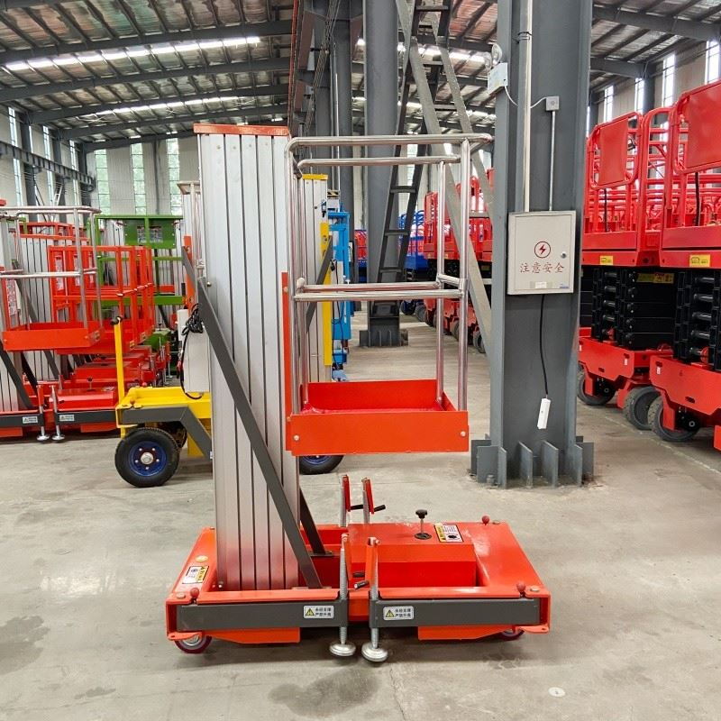 6m 8m 10m Aluminum Single Mast Lift For Sale factory