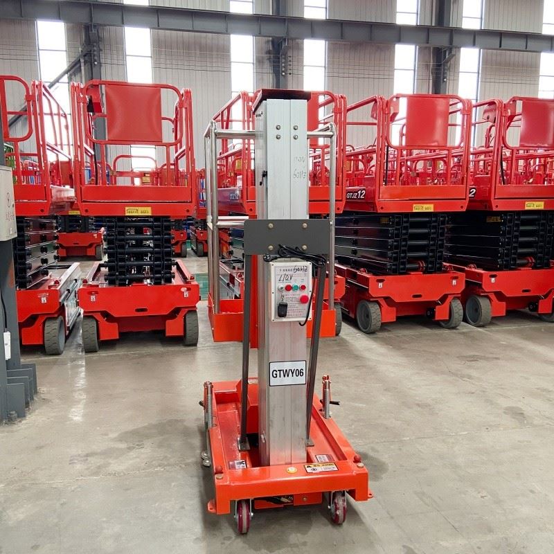 6m 8m 10m Aluminum Single Mast Lift For Sale suppliers